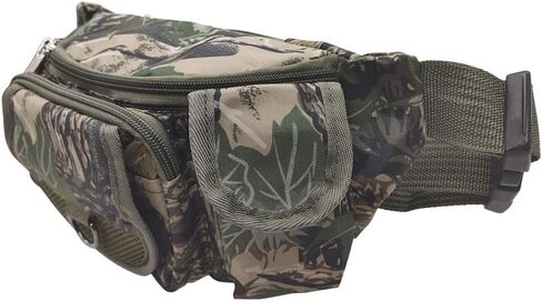 Fishing Bag Multiple Pocket Waist Pack Adjustable Strap Portable Outdoor Fishing Tackle Bag Waterproof Army Green Camouflage Travel Hiking Cycling Climbing Sports in Saudi Arabia