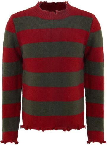 Men's Freddy Sweater Striped Deluxe Jumper Sweater Knitted Nightmare On Elm St Halloween Fancy Costume in Saudi Arabia