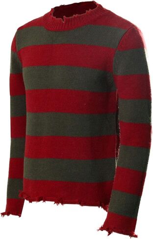 Men's Freddy Sweater Striped Deluxe Jumper Sweater Knitted Nightmare On Elm St Halloween Fancy Costume in Saudi Arabia