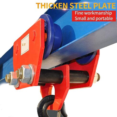 PreAsion 2200LBS شعاع عربة دفع عربة ذات عجلات مزدوجة رافعة عربة دفع عربة i Beam Crane 1Ton Beam Trolley سعة عربة رافعة عادية رافعة رافعة مرآب ذات عجلات مزدوجة in Saudi Arabia