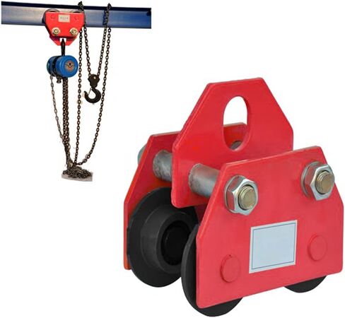 PreAsion 2200LBS شعاع عربة دفع عربة ذات عجلات مزدوجة رافعة عربة دفع عربة i Beam Crane 1Ton Beam Trolley سعة عربة رافعة عادية رافعة رافعة مرآب ذات عجلات مزدوجة in Saudi Arabia