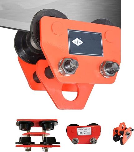 PreAsion 2200LBS شعاع عربة دفع عربة ذات عجلات مزدوجة رافعة عربة دفع عربة i Beam Crane 1Ton Beam Trolley سعة عربة رافعة عادية رافعة رافعة مرآب ذات عجلات مزدوجة in Saudi Arabia