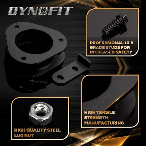 مجموعات رفع Dynofit RAV4 2 بوصة أمامية و1.5 بوصة خلفية، وفواصل زنبركية ملفوفة لـ 2006-2018 To-yo-ta RAV4 أسود in Kuwait