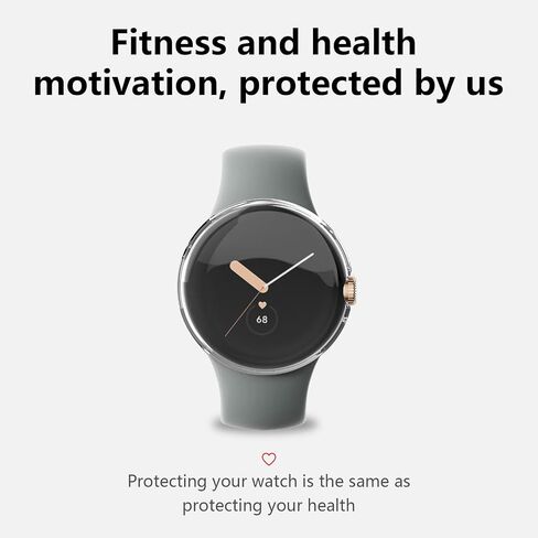 Case for Google Pixel Watch 2Pixel Watch, 2-Pack Anti-Yellowing Slim Soft TPU Bumper Replacement Bezel for Google Watch 2 Women Men (Black+Black) in Saudi Arabia