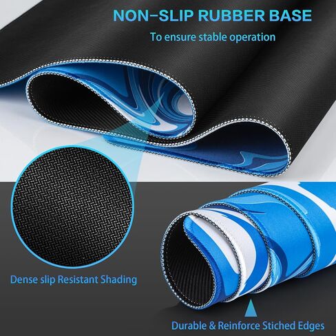 Canjoy Gaming Mouse Pad, Fluid Pattern Mouse Pad 31.5x11.8inch Large Extended Computer Mouse Mat Keyboard Full Desk Mousepad for Gaming, Office, Home in Kuwait