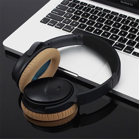 Replacement Ear Pads for Bose QuietComfort 35 35 II 15 25(qc 35 25 15/QC35 ii), Headphone Ear Covers, High Density Memory Cotton, Soft Leather, Adaptive Noise Isolation Headphones Pads Cushions in Kuwait