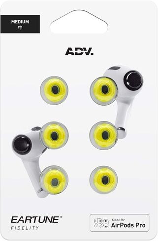 Eartune Fidelity UF-A Premium Memory Foam Tips for AirPods Pro (1st Gen & 2nd Gen) - Fits in Charging Case, Stays in Your Ears, Superb Sound Isolation, and Built-in Waxguard - Medium, [Orange] in Kuwait