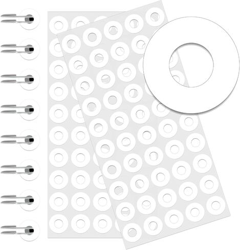2500 Pack Self-Adhesive Hole Reinforcement Stickers, 1/4" Diameter Hole Punch Reinforcement Labels for School Home and Office, White, Non-Printable in Saudi Arabia