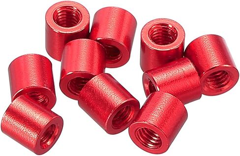 MECCANIXITY 10 قطعة M3x5mm 10 قطعة M3x6mm عمود ألومنيوم مستدير من سبيكة المواجهة فاصل مسمار السحابة لـ Quadcopter أحمر in Saudi Arabia