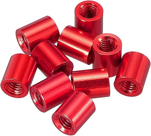 MECCANIXITY 10 قطعة M3x5mm 10 قطعة M3x6mm عمود ألومنيوم مستدير من سبيكة المواجهة فاصل مسمار السحابة لـ Quadcopter أحمر in Saudi Arabia