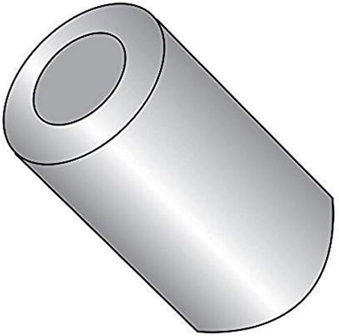 Small Parts 500610RSA Round Spacer, Aluminum, Plain Finish, #10 Screw Size, 1/2" OD, 0.192" ID, 3/8" Length (Pack of 5) in Saudi Arabia