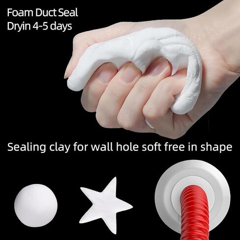 ZFYOUNG 10-Pack Premium Waterproof Wall Repair Sealing Clay Duct Seal Ideal for Wall Hole Repair, Air Conditioning and Drainage Pipes Quick and Easy Solution in Saudi Arabia