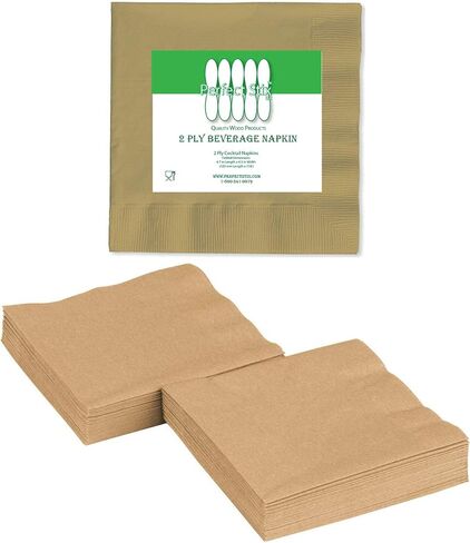 Perfect Stix - مناديل ورقية لمشروبات الكوكتيل مكونة من طبقتين باللون الأسود - 100 قيراط، طبقتان، باللون الأسود (عبوة من 100 قطعة) in Saudi Arabia