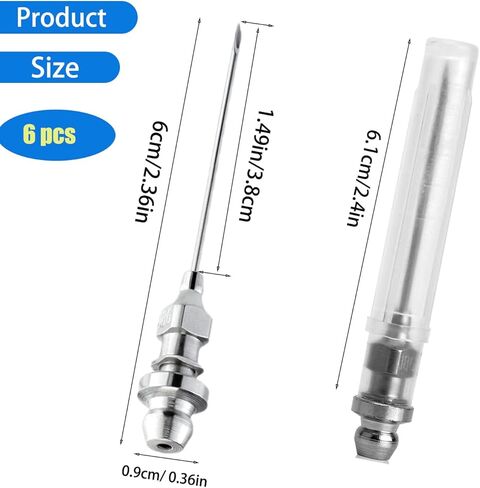 إبرة حاقن الشحوم المحملة من TumanLiving، 6 قطع فوهة إبرة الشحوم الصغيرة، رأس موزع الشحوم القابل للإزالة لأداة مفاصل الكرة in Kuwait