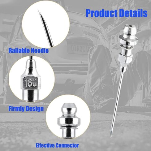 إبرة حاقن الشحوم المحملة من TumanLiving، 6 قطع فوهة إبرة الشحوم الصغيرة، رأس موزع الشحوم القابل للإزالة لأداة مفاصل الكرة in Kuwait