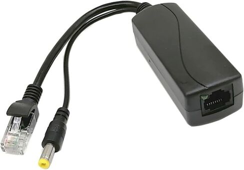 محول فاصل الطاقة عبر إيثرنت Gigabit Active PoE 48 فولت إلى 12 فولت 2 أمبير، 5.5 × 2.1 مم DC IEEE 802.3af/at متوافق مع 10/100/1000 ميجابت في الثانية PoE Splitter مع مخرج 12 فولت لكاميرا المراقبة CCTV والهاتف VoIP in Kuwait
