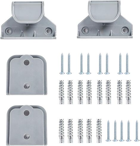 مجموعة قطع غيار بوابة الأطفال القابلة للسحب باللون الأسود، مجموعة أجهزة بوابة الكلاب القابلة للسحب، 2 دعامة، 2 مزلاج ومجموعة واحدة من البراغي لبوابة الحيوانات الأليفة القابلة للسحب Asin B0C9DL8G5J/B0C9DQS1T2 (رمادي) in Kuwait