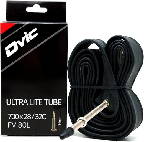 أنبوب دراجة الطريق DVIC - صمام بريستا 700 × 28-32c 80 مم - الأنبوب الداخلي لدراجة الطريق - أنبوب إطار الدراجة - أنبوب الدراجة - استبدال أنبوب دراجة مطاطي بوتيل in Kuwait