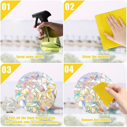 Anti-Collision Window Clings for Glass Window - 28 PCS Butterfly Rainbow Window Stickers Non Adhesive Prismatic Vinyl Decals for Privacy Bird Strike Prevention No Glue Required, 2 Sheets in Saudi Arabia