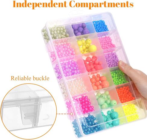 Extra Large 18 Grids Bead Storage Container Tackle Box, Bluedale Plastic Craft Organizer Compartment Box with Dividers for Jewelry, Art DIY, Washi Tapes, Fishing Box in Saudi Arabia