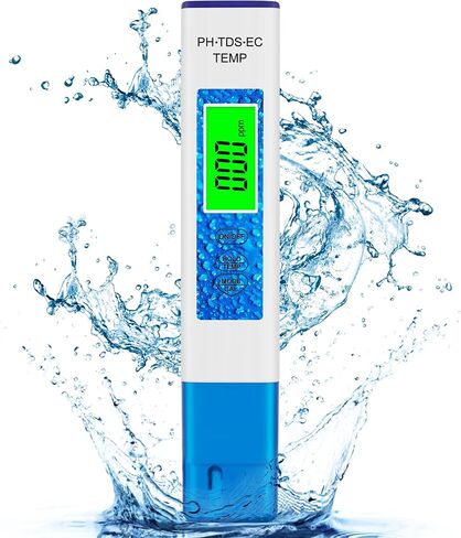 Water Quality Tester, pH Meter, TDS Meter, Professional 4 in 1 pH/TDS/EC/Temp Tester with Temperature Compensation Function, Accurate and Reliable, for Household Drinking, Pools, Fish Tanks (Pink) in Saudi Arabia