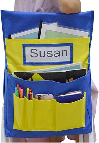 مخطط جيوب الكرسي الخلفي، جيوب الكرسي، منظم الظهر، مقعد أنيق في الفصل الدراسي، مقعد بطاقة الاسم، حقيبة كرسي، مخطط جيب، تخزين الكرسي، منظم تخزين الأغراض في ظهر المقعد، منظم تخزين الأغراض in Kuwait