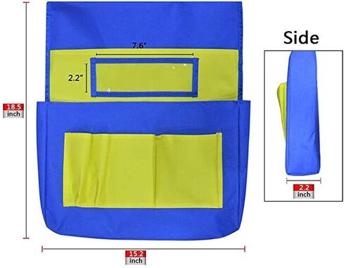 مخطط جيوب الكرسي الخلفي، جيوب الكرسي، منظم الظهر، مقعد أنيق في الفصل الدراسي، مقعد بطاقة الاسم، حقيبة كرسي، مخطط جيب، تخزين الكرسي، منظم تخزين الأغراض في ظهر المقعد، منظم تخزين الأغراض in Kuwait