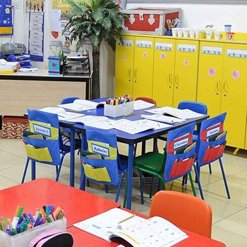 مخطط جيوب الكرسي الخلفي، جيوب الكرسي، منظم الظهر، مقعد أنيق في الفصل الدراسي، مقعد بطاقة الاسم، حقيبة كرسي، مخطط جيب، تخزين الكرسي، منظم تخزين الأغراض في ظهر المقعد، منظم تخزين الأغراض in Kuwait