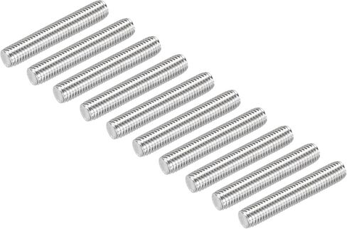 DMiotech 10 عبوات M10 x 60 مم قضيب ملولب بالكامل 304 من الفولاذ المقاوم للصدأ خيوط اليد اليمنى قضيب شريط ترصيع المشابك ومسامير U in Kuwait