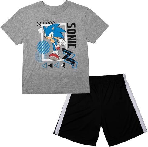 Bioworld Sonic Boys 3-Pack Set - Includes Two Tees and Mesh Shorts in Saudi Arabia