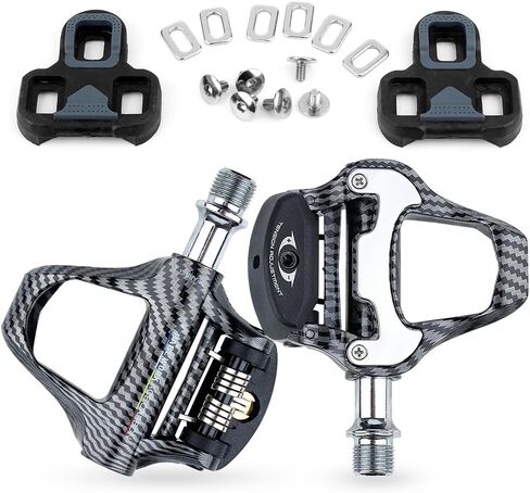 Carbon Fiber Road Bike Pedals,Non-Slip & Durable Lightweight, Compatible with Shimano SPD/LookKeo-Look Cleat in Saudi Arabia