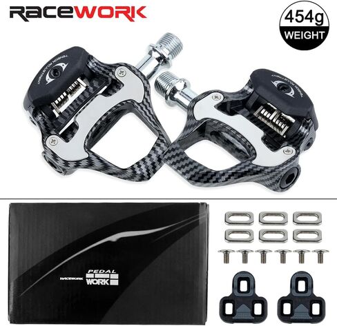 Carbon Fiber Road Bike Pedals,Non-Slip & Durable Lightweight, Compatible with Shimano SPD/LookKeo-Look Cleat in Saudi Arabia