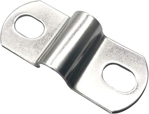 6mm(0.24") Two Hole U-Bracket Thicken Pipe Strap Clip,Stainless Steel Heavy Duty Pipe Strap Clamp for Tube, Pipe or Wire Cord Installation 20Pcs in Saudi Arabia