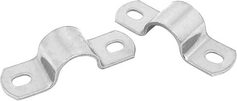 6mm(0.24") Two Hole U-Bracket Thicken Pipe Strap Clip,Stainless Steel Heavy Duty Pipe Strap Clamp for Tube, Pipe or Wire Cord Installation 20Pcs in Saudi Arabia