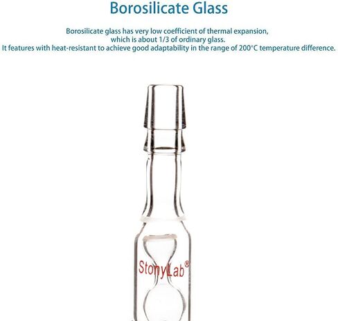 صمام فحص زجاجي من ستوني لاب، صمام فحص زجاج البورسليكات مع وصلات خرطوم مزدوجة 3/8 بوصة in Kuwait