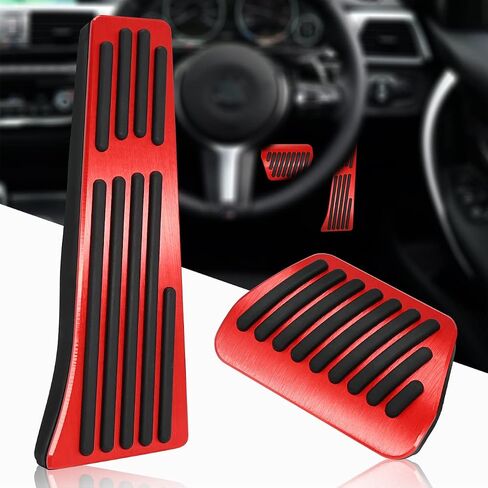 KVR Compatible with BMW Pedal Cover, No Drilling Aluminum Gas Brake Pedal for 1 2 3 4 Series X3 X5 X6 Accelerator Pedal Pads, 2PCS (A-Blue) in Saudi Arabia
