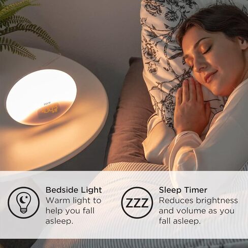 iHome Zenergy Sound Machine with Sunrise Alarm Clock, Built-in Bluetooth Speaker and Night Light, Bedroom Décor Designed for Anxiety Relief and Stress Relief in Kuwait