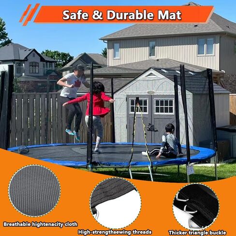 استبدال حصيرة الترامبولين (قطر السجادة: 151 بوصة) يناسب إطارًا بطول 14 قدمًا، مع 72 حلقة على شكل حرف V تناسب مقاس 5.5 بوصة، مقاومة للأشعة فوق البنفسجية، مع خطافين وزوجين من القفازات المضادة للانزلاق، مجموعة إبزيم حلقي مثلث in Kuwait
