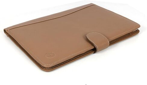 Leather Travel Portfolio | Professional Organizer Men & Women | Tablet Holder Leather Padfolio with Sleeves for documents and Ipad by Aaron Leather Goods (Brown) in Saudi Arabia