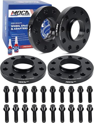 MOCA 12mm Wheel Spacer 5x120 Hubcentric Wheel Spacers (72.56mm Bore) Compatible with BMW E87 E46 E90 M5 M6 M Coupe (Black, Pack of 2) in Saudi Arabia