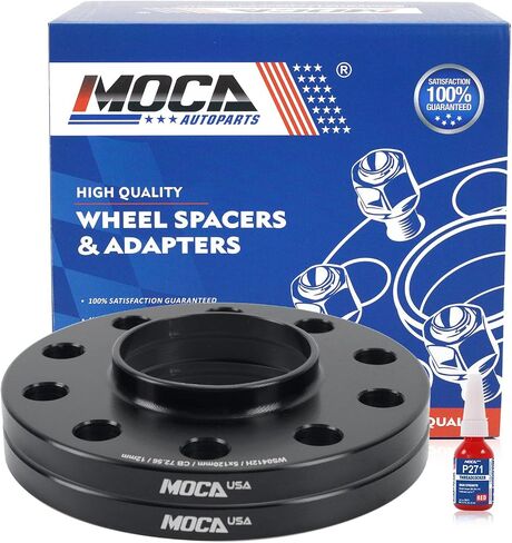 MOCA 12mm Wheel Spacer 5x120 Hubcentric Wheel Spacers (72.56mm Bore) Compatible with BMW E87 E46 E90 M5 M6 M Coupe (Black, Pack of 2) in Saudi Arabia