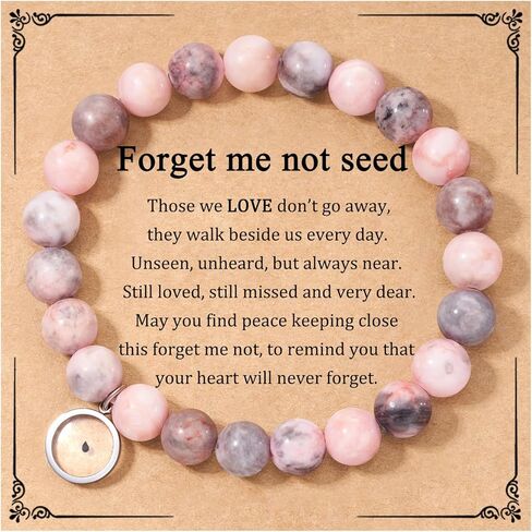 KOXMOON Sympathy Gifts for Loss of Loved One, Miscarriage Gifts for Mothers, Forget Me Not Baby Loss Memorial Bracelet Grief Bereavement Sympathy Memorial Gifts for Loss of Mother Mom Father Dad in Kuwait