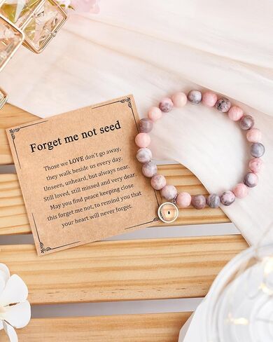 KOXMOON Sympathy Gifts for Loss of Loved One, Miscarriage Gifts for Mothers, Forget Me Not Baby Loss Memorial Bracelet Grief Bereavement Sympathy Memorial Gifts for Loss of Mother Mom Father Dad in Kuwait