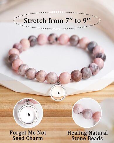KOXMOON Sympathy Gifts for Loss of Loved One, Miscarriage Gifts for Mothers, Forget Me Not Baby Loss Memorial Bracelet Grief Bereavement Sympathy Memorial Gifts for Loss of Mother Mom Father Dad in Kuwait