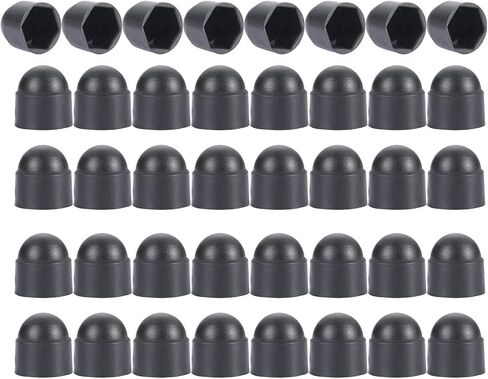 Plastic Nut and Bolt Protection Dome Cover, Black Hex Nut Protective Caps Cover, No Thread, M6 x 10mm, 100 PCS in Saudi Arabia