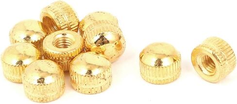 uxcell M5 Female Thread Cap Acorn Nut Lamps Lighting Fittings Gold Tone 10pcs in Kuwait