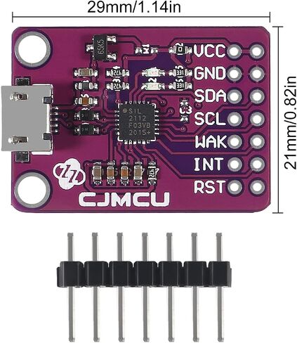 2 قطعة CP2112 لوحة التصحيح USB إلى محول تسلسلي USB2.0 I2C وحدة الاتصالات 2.0 المصغّر USB 2112 طقم تقييم USB إلى SMBus API مواصفات وحدة محول تسلسلي متعددة الوظائف in Saudi Arabia