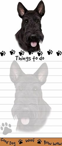 "Scottie Magnetic List Pads" Uniquely Shaped Sticky Notepad Measures 8.5 by 3.5 Inches in Saudi Arabia