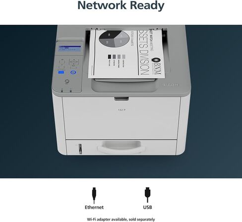 RICOH C125 MF طابعة ليزر مزدوجة اللون مدمجة ومتعددة الوظائف، 26 صفحة في الدقيقة، لاسلكية آمنة - نسخ مسح الفاكس، سهولة تغيير الحبر in Kuwait