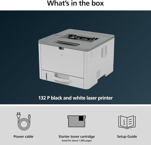 RICOH C125 MF طابعة ليزر مزدوجة اللون مدمجة ومتعددة الوظائف، 26 صفحة في الدقيقة، لاسلكية آمنة - نسخ مسح الفاكس، سهولة تغيير الحبر in Kuwait